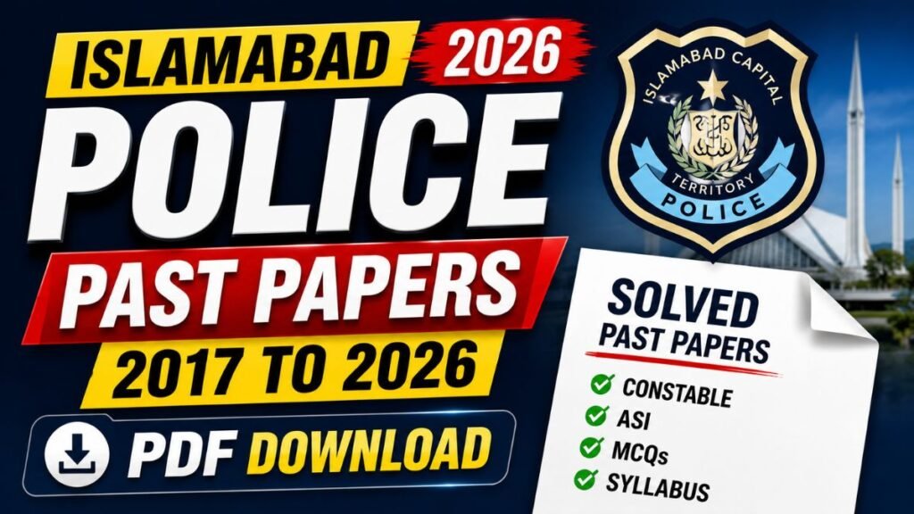 Islamabad Police Past Papers 2017 to 2026 Syllabus PDF
