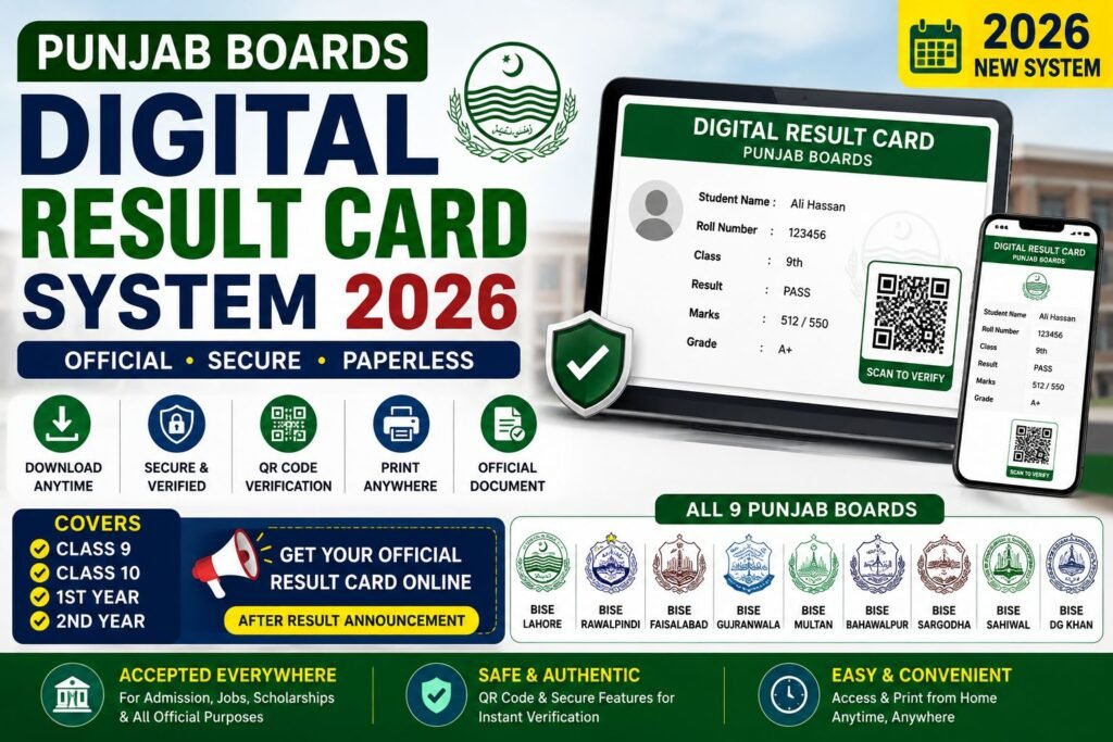 Punjab Approves Digital Result Cards for All 9 Boards