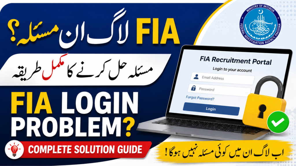 Npftas pk FIA Login Problem and Solution